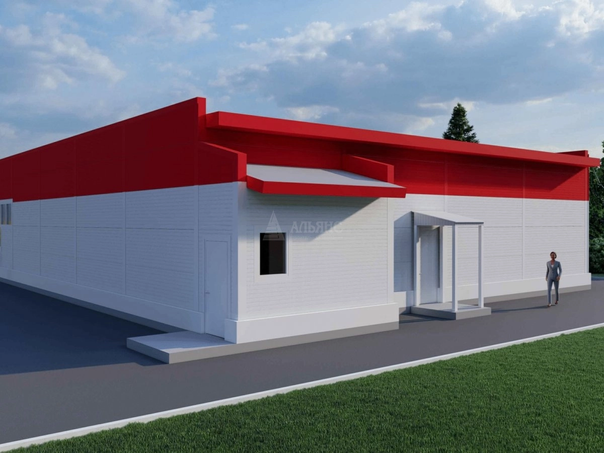 3D визуализация Магазин из сэндвич-панелей - фото 4