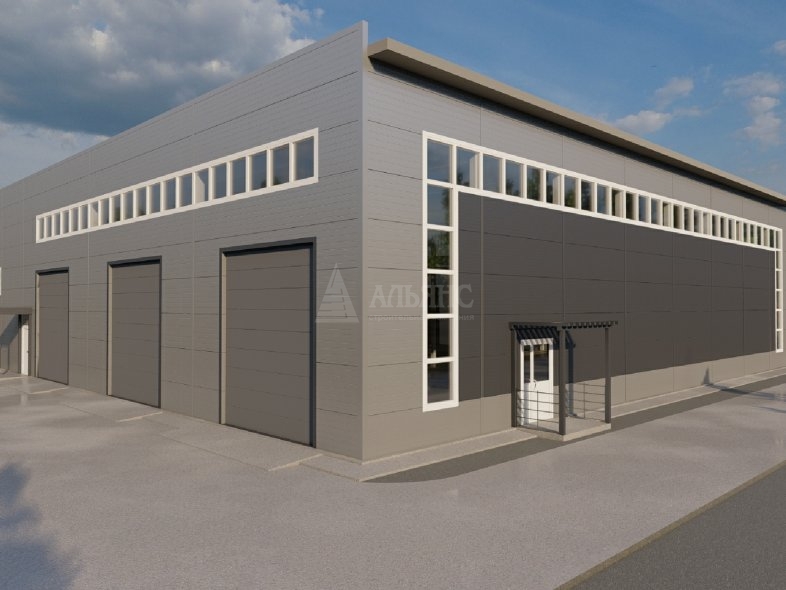 3D визуализация Грузовой СТО из сэндвич-панелей - фото 1