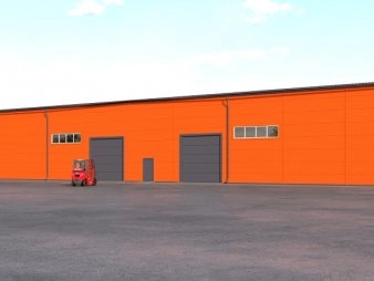 Здание склада из сэндвич панелей