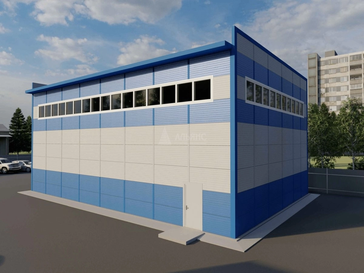 3D визуализация Склад из сэндвич-панелей - фото 2
