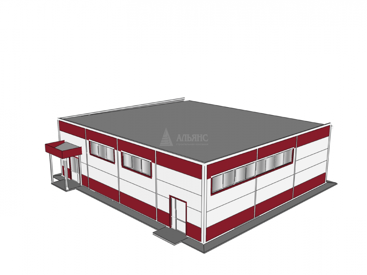 3D визуализация Магазин из сэндвич-панелей - фото 14