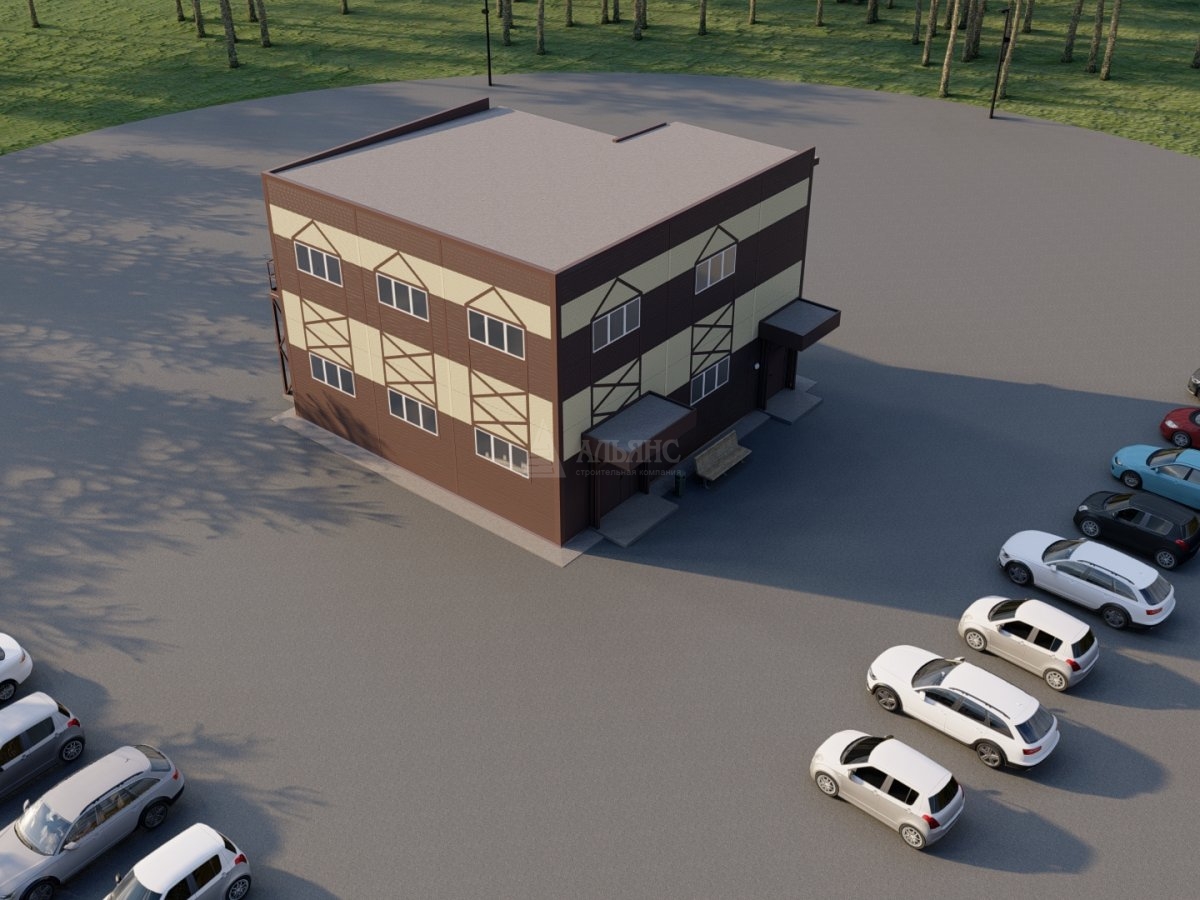 3D визуализация Магазин из сэндвич-панелей - фото 2