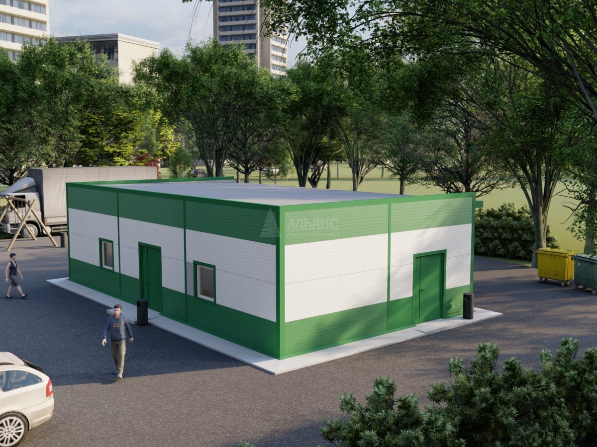 3D визуализация Магазин из сэндвич-панелей - фото 3