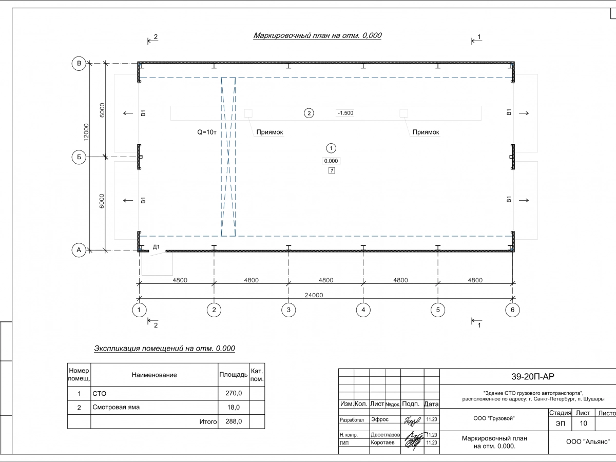 Планировка Грузовое СТО из сэндвич-панелей -  фото 3