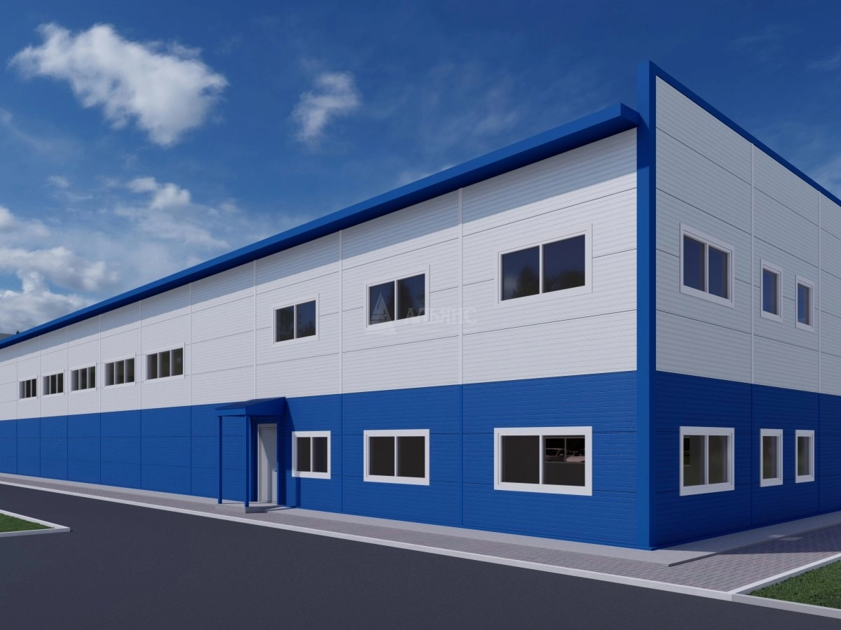 3D визуализация Склад из сэндвич панелей - фото 4