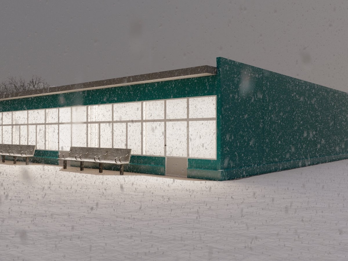 3D визуализация Проект павильона из сэндвич-панелей - фото 2